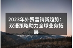 2023年外贸营销新趋势：双语策略助力全